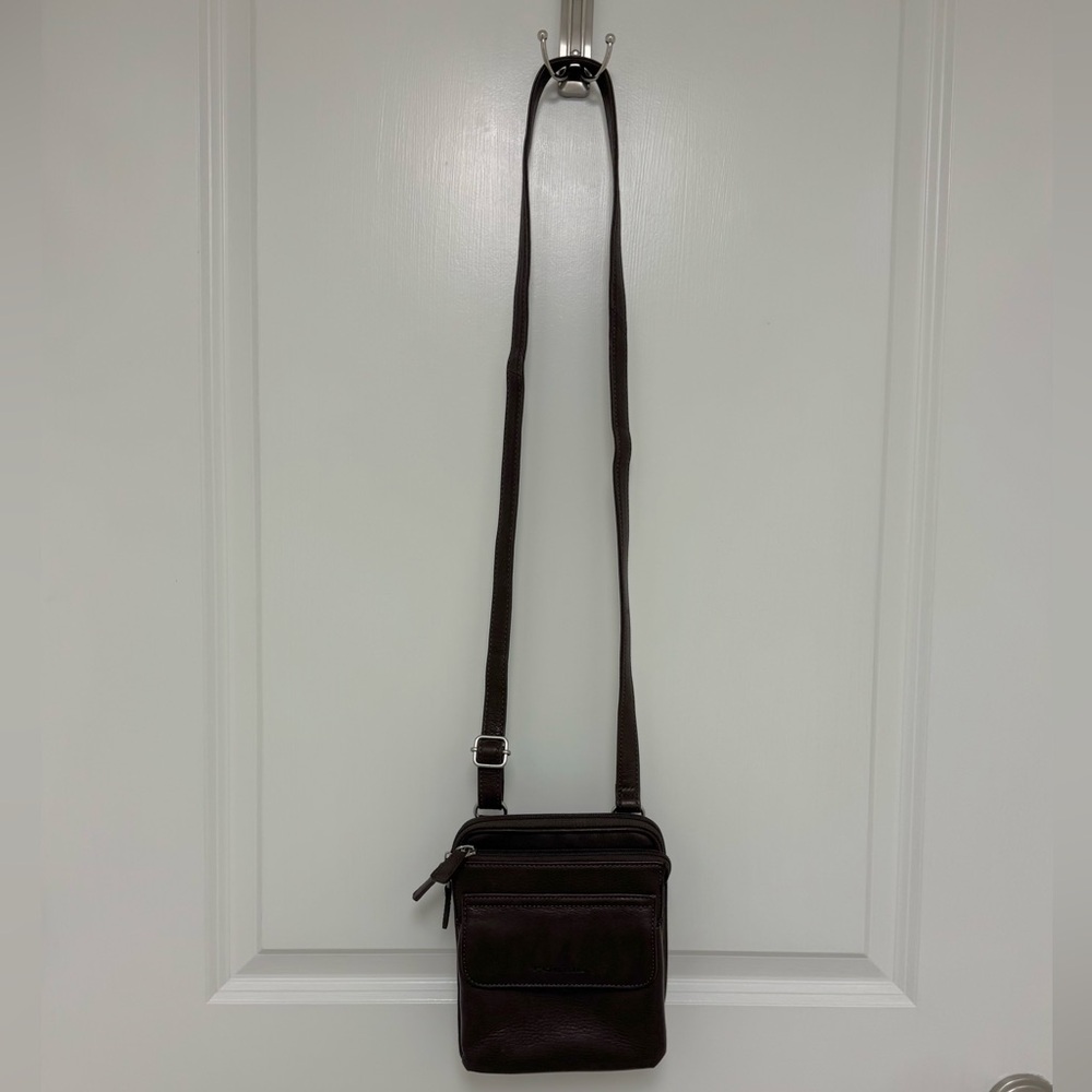 Fossil Dark Brown Leather Crossbody Bag - Picture 2 of 5